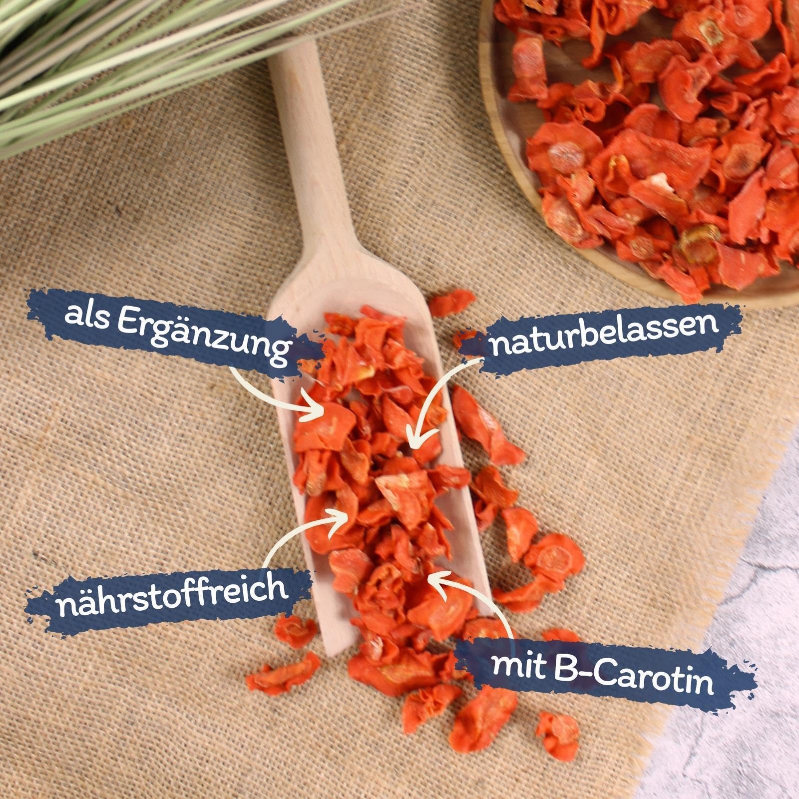 Lyra Pet® 5 kg Karotten getrocknet - Futter für Vögel, Nager & Reptilien | Reich an Beta-Carotin & Ballaststoffen - Nährstoffreiches & kalorienarmes Einzelfutter - Ideal als Ergänzung