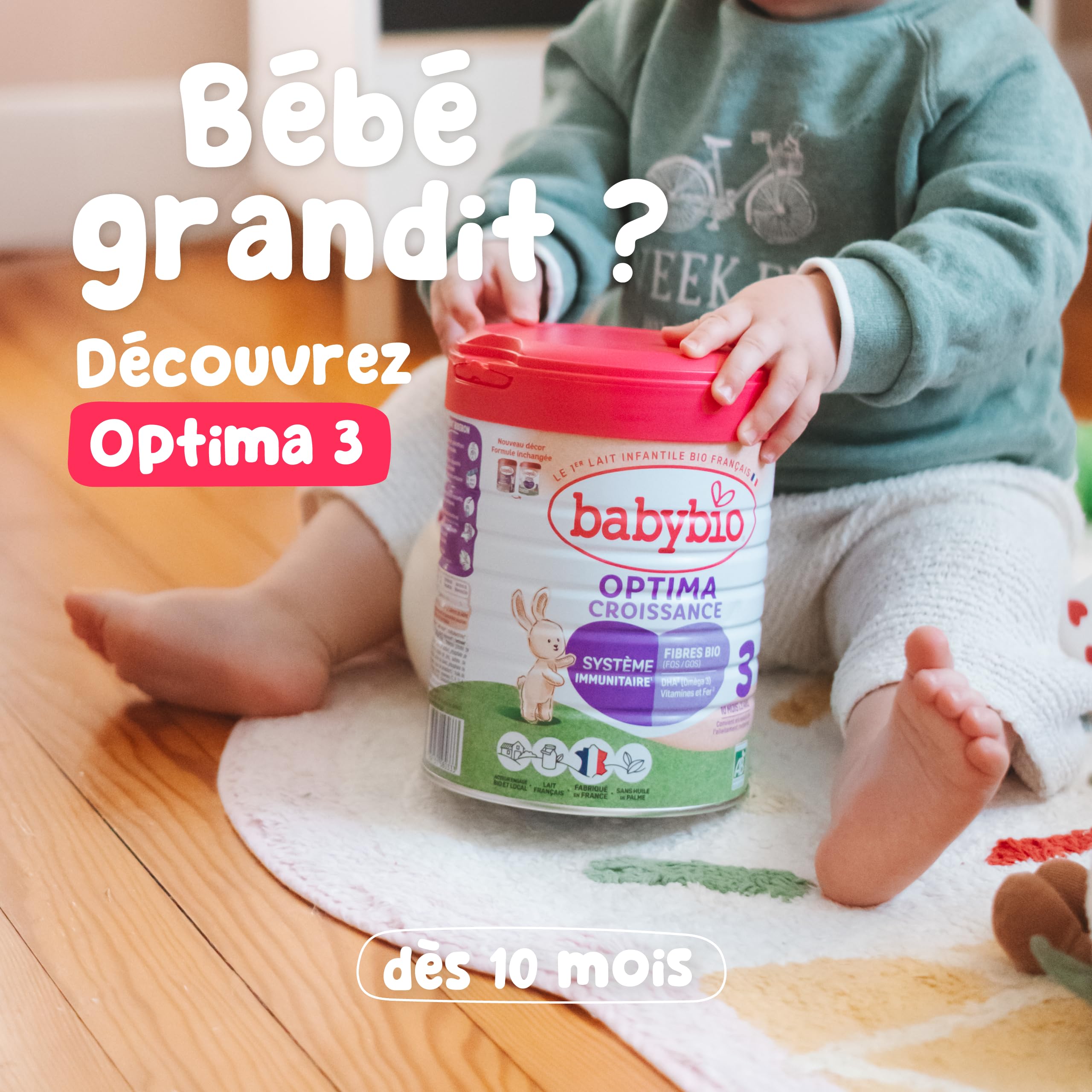 Babybio Optigest 2ème âge dès 6 mois 800g (Lot de 4)