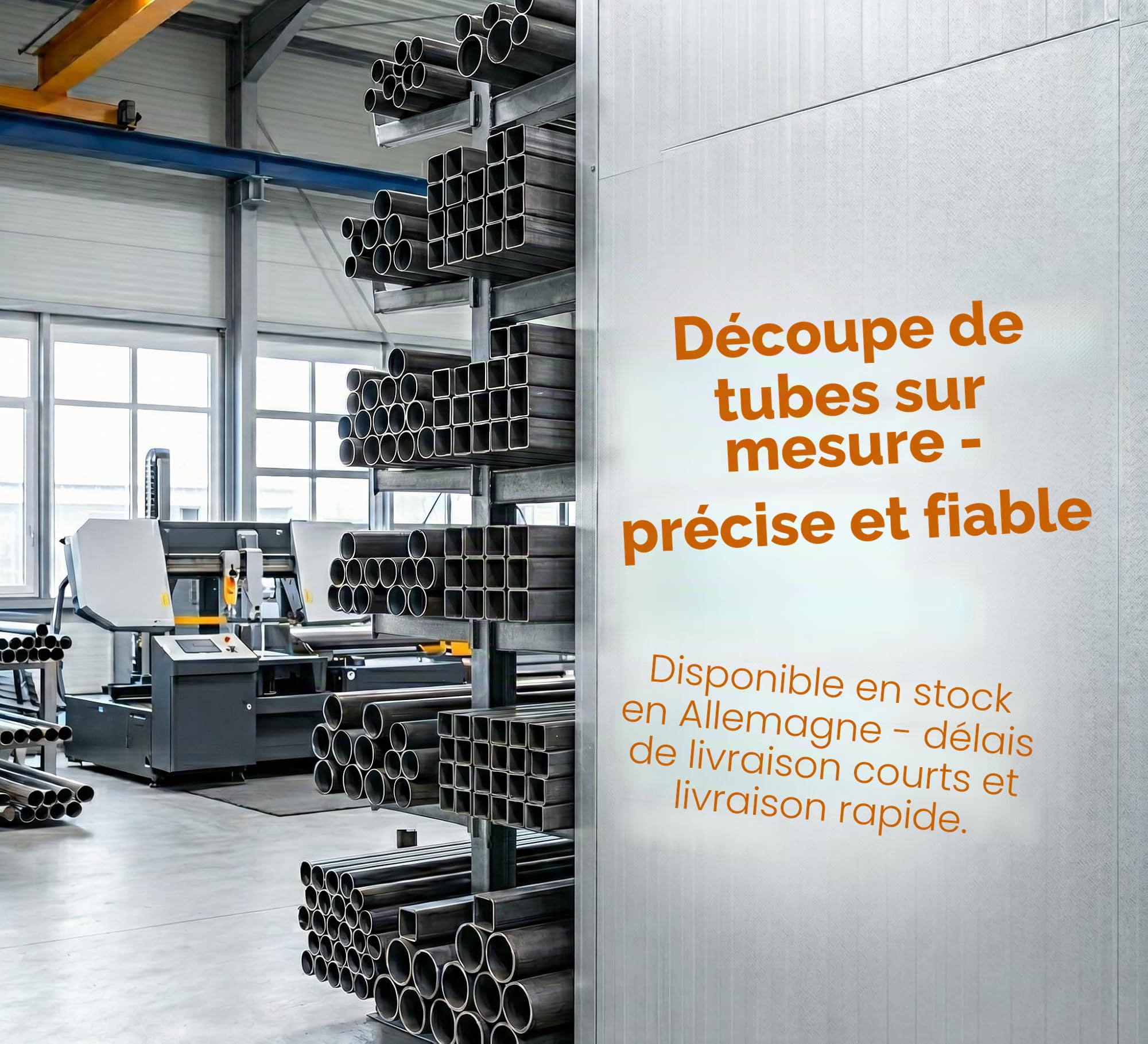 Tube d'aluminium Carré 40x40x3mm Longueur 1,0 m