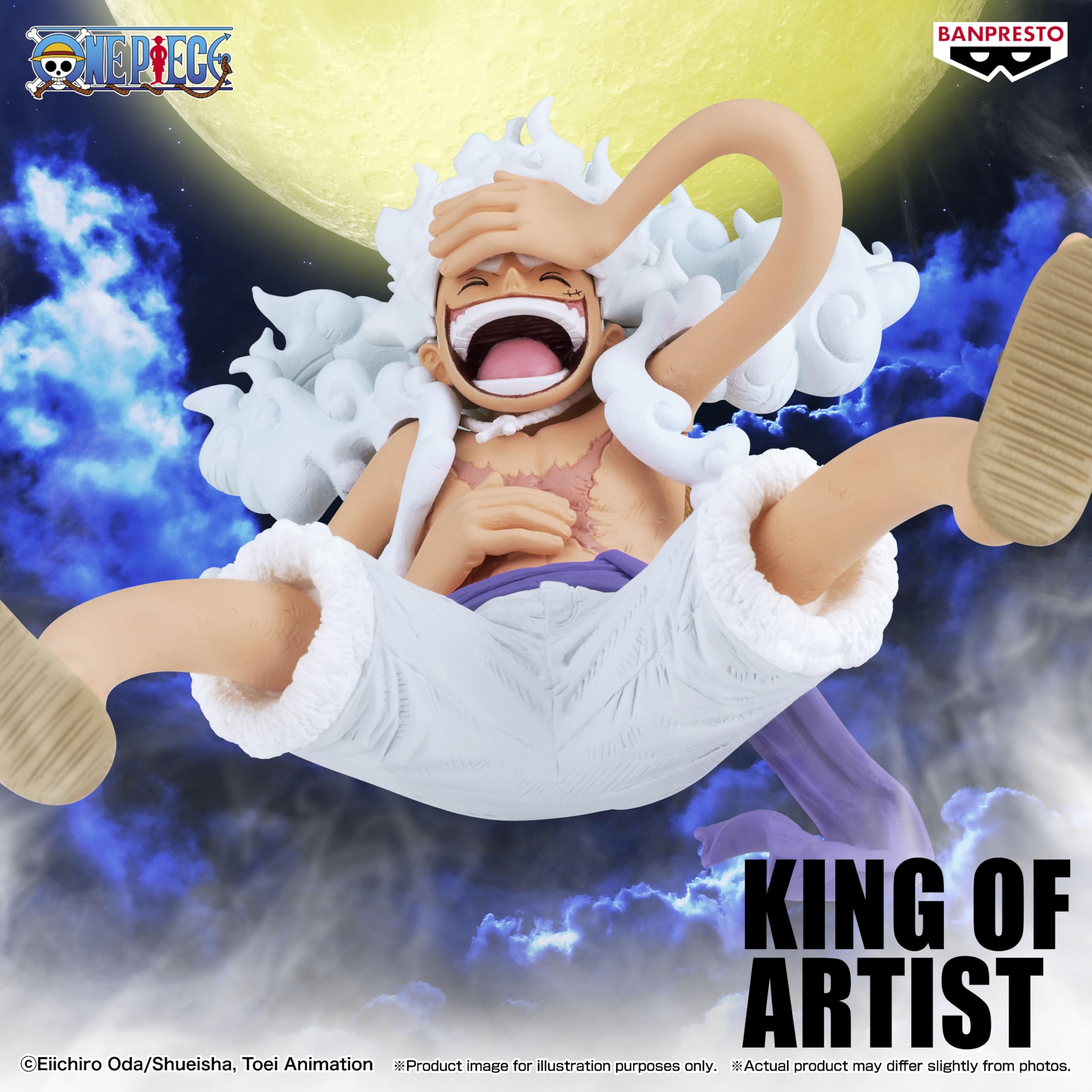 Banpresto Figurka akcji Monkey D. Luffy Gear5 III One Piece - King of Artist 20 cm - BP30062P wielokolorowa - Figurka kolekcjonerska - Idealna dla fanów anime