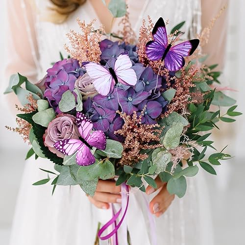 Miniatura 3 de 12 piezas de decoraciones de mariposa 3D, decoración de mariposas de 2 tamaños, manualidades de mariposas, regalo de mariposas decorativas, regalo