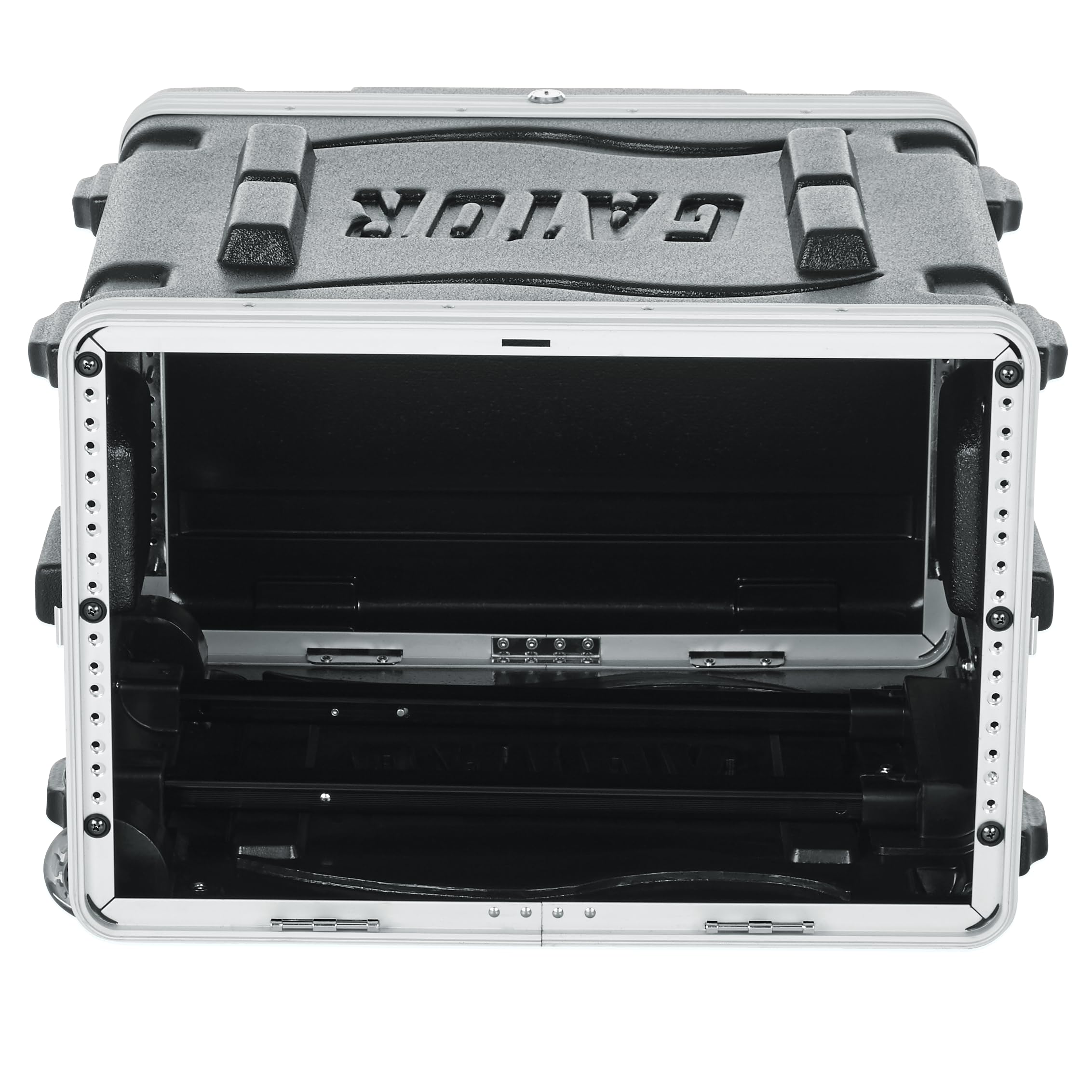 Gator CASES ‑ Custodia da 6U Rack con Ruote Retrattili e Binari Anteriori/Posteriori, Polietilene (GRR‑6L 6U)