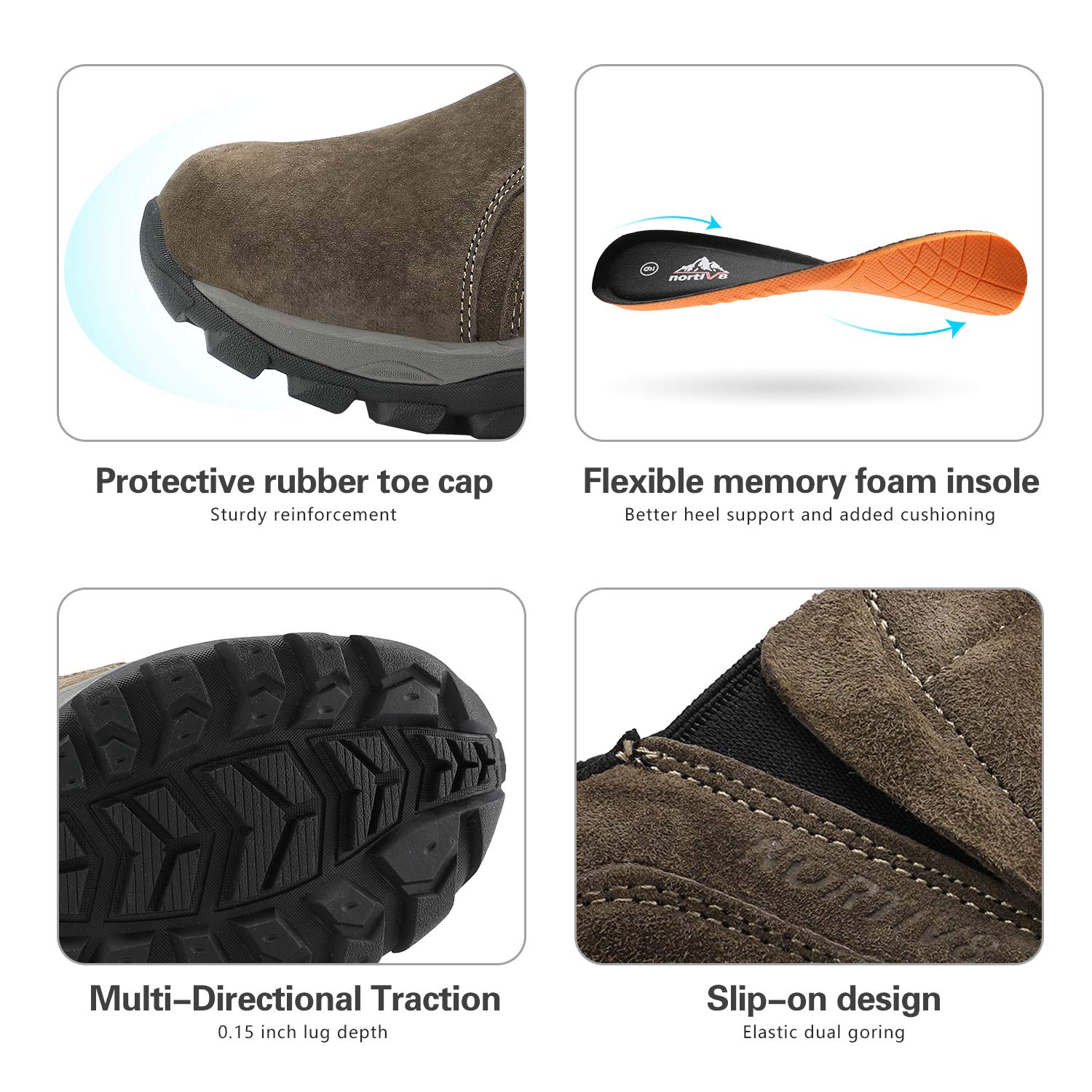 Nortiv 8 JS19007M Men\'s Jungle Moc Slip-On Hiking Loafers Size 8.5 New NORTIV 8 Men main image 2