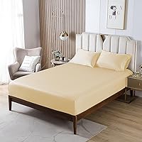 Vista 65 de HENGWEITEXT 18 Inch Cal King Sheets Deep Pocket,4 Piece Sheet Set Breathable and Cooling,Microfiber Sheet Set Deep Pocket,Wrinkle Free Shrinkage &