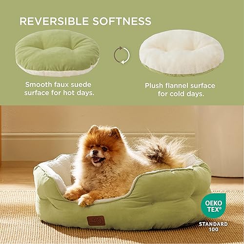 Miniatura 159 de Bedsure Camas lavables para perros, camas redondas con parte inferior antideslizante para gatos de interior, cachorros y gatitos, 20 pulgadas, gris