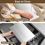 Stainless Steel Cutting Board Set, 2 Pack Kitchen Metal Chopping Board Set with Counter Lip Dishwasher Safe for Meat, Fish, Vegetables, Fruits, Bread & Pastry (40 x 30cm/ 16 x 12 in)
