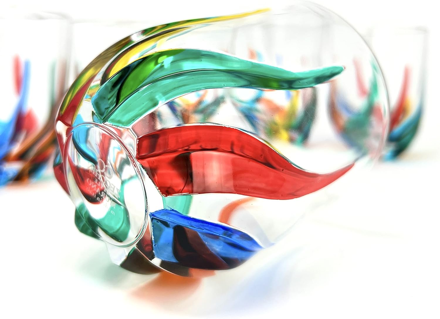 Italian Crystal Whiskey Glass Set of 2, Trix, 12 oz Glass Thick Bottom Bourbon Glasses Old Fashioned Rocks Glasses Tumbler for Scotch, Cocktail, Liquor, Home Bar Whiskey Gifts for Men - Made in Italy