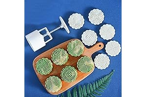 Moon Cake Mold 6 pcs - Mid-Autumn Festival Must-Have Kitchen Essential!