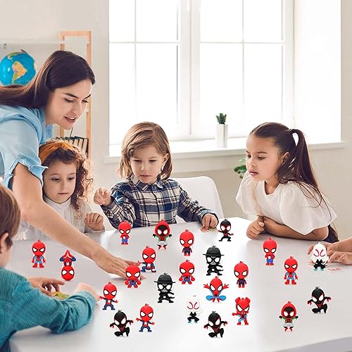 Miniatura 5 de 24 llaveros de araña, recuerdos de fiesta de araña, para niños y niñas, premios escolares, regalos de cumpleaños, bolsas de regalo, suministros de