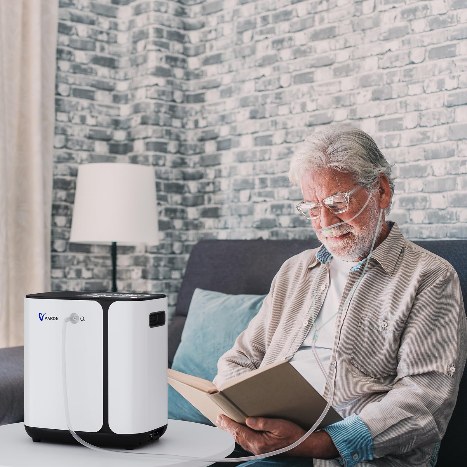 Concentratore di ossigeno mobile, dispositivo di ossigeno per casa, 1 – 6 l/min, concentrazione 93%, timer (0,5 – 4 ore), ciclo di lavoro 24 ore per auto, gite e viaggi (istruzioni in tedesco)