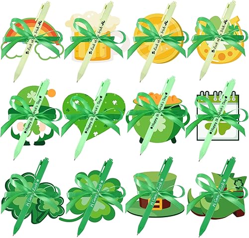 72 Pcs St Patricks Day Gifts Sticky Notes and Pens - Valentine's Day Gifts For Coworkers