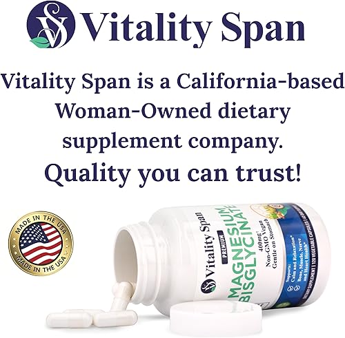 Miniatura 4 de Glicinato de magnesio y óxido de magnesio 400 mg – Magnesio quelado extra fuerte suave para el estómago para relajación, ayuda al sueño, salud