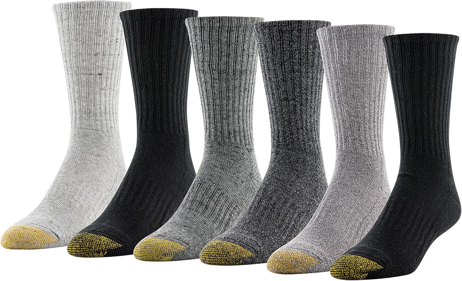 GOLDTOE Men's Kensington Short Crew Socks, 6-pairs