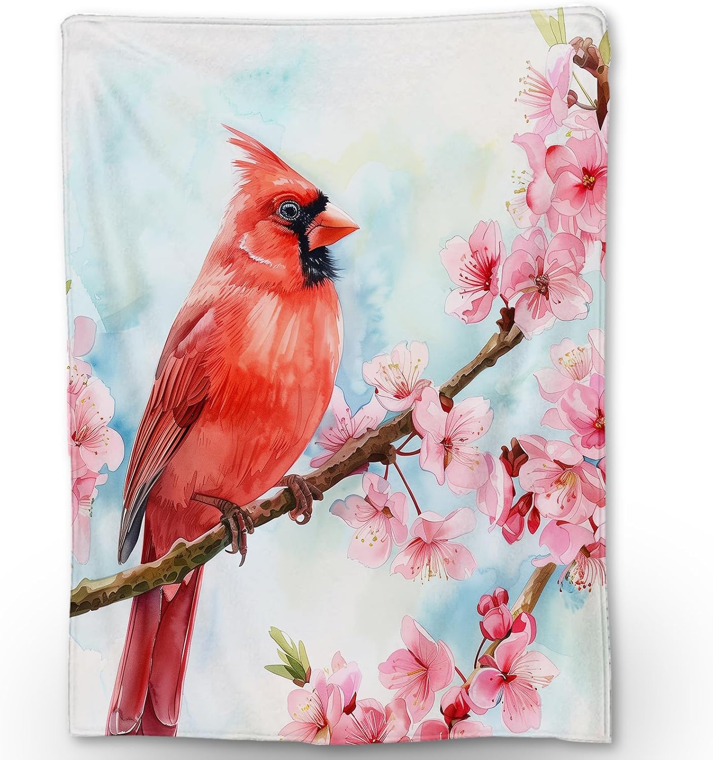 Cardinal Blanket - Ultra Soft, Fluffy, Lightweight Flannel Throw Blankets for Couch, Bed, Travel, Outdoor - Cozy, Fuzzy Home Decor - Ideal for Adults Kids Women Girls 80×60 in