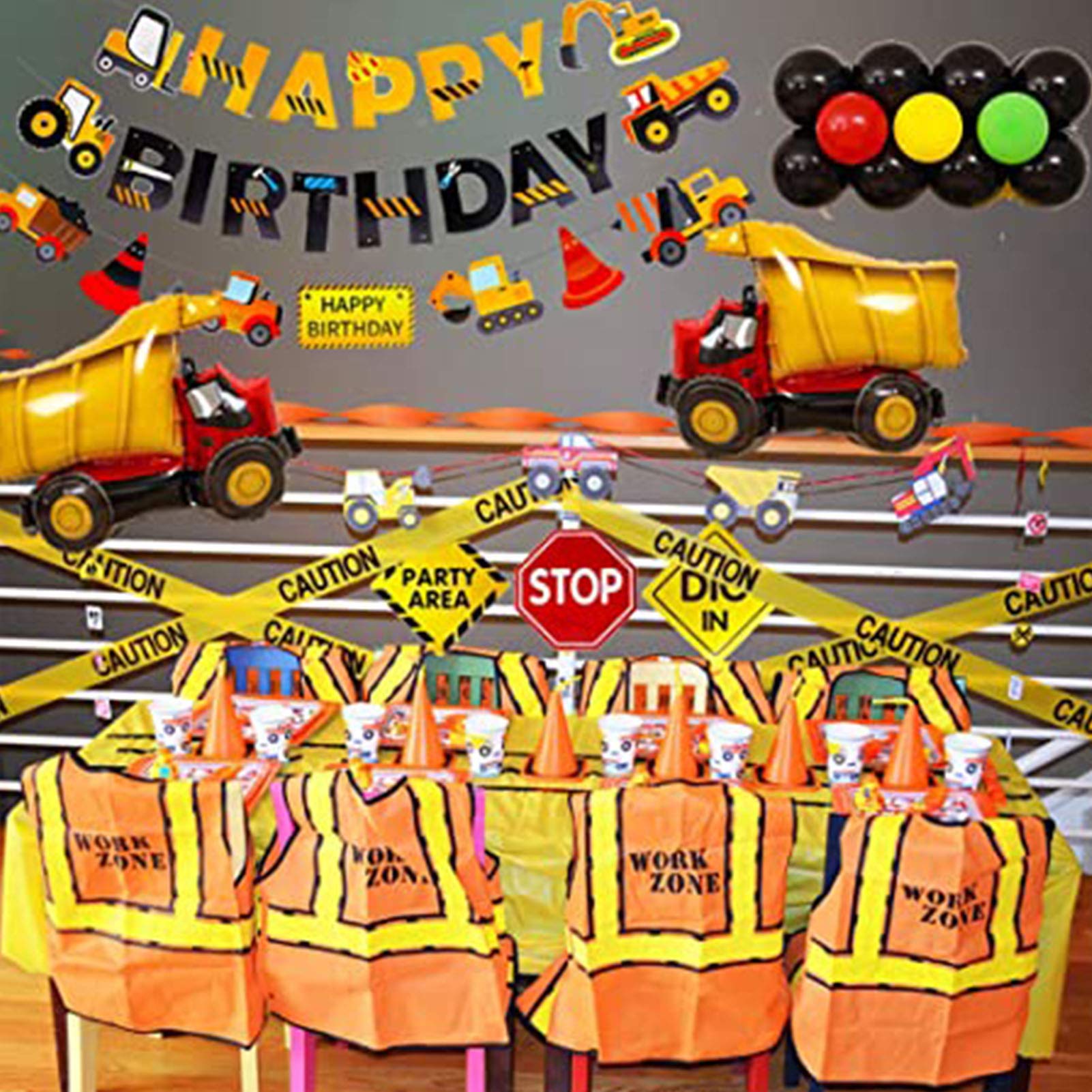 Buy tao pipe 57Pcs Construction Birthday Party Decorations Supplies