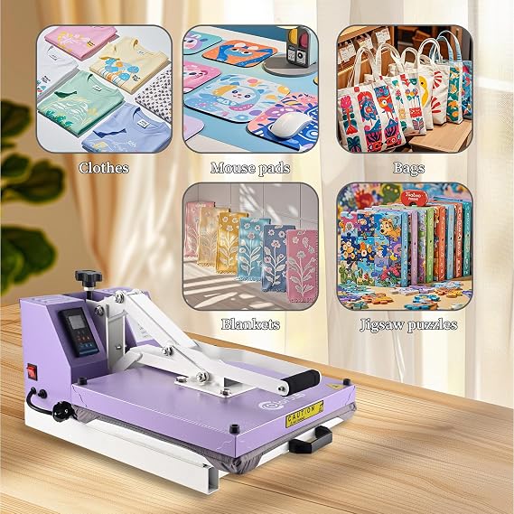 ColorSub Heat Press Machine for T Shirt, 38x38cm Sublimation Printer with Slide Out Platen Machine, DIY Personalization Heat Transfer Presse Vinyl for Fabrics Bag Pillow