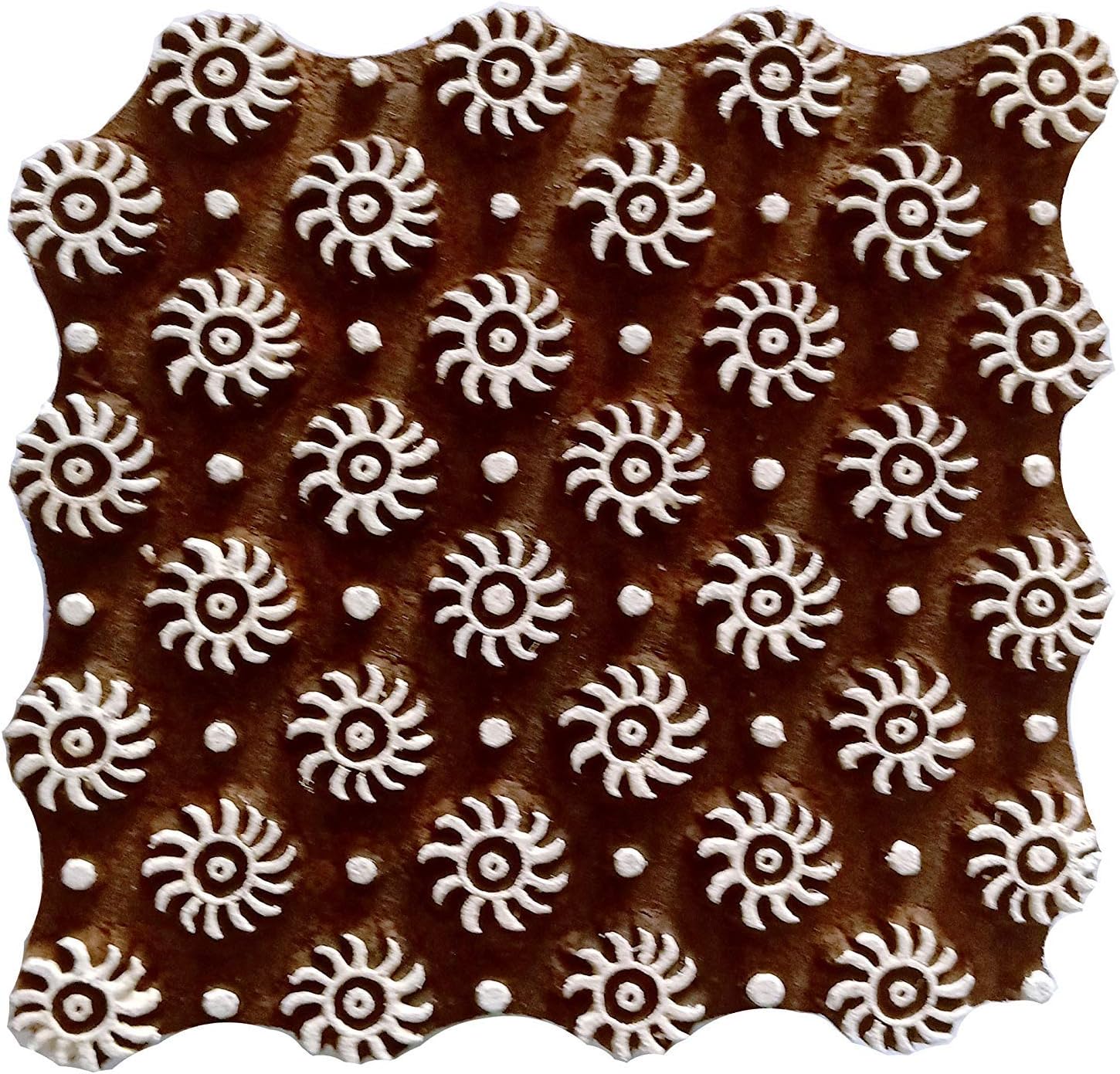 Printing Block Stamps Wooden Decorative Hand Carved Indian Craft Henna 1 Pcs