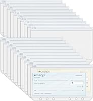 Vista 8 de Antner 20 piezas de bolsillos para carpeta A5 con 6 agujeros, insertos para planificador de presupuesto, sobres para rellenar con efectivo