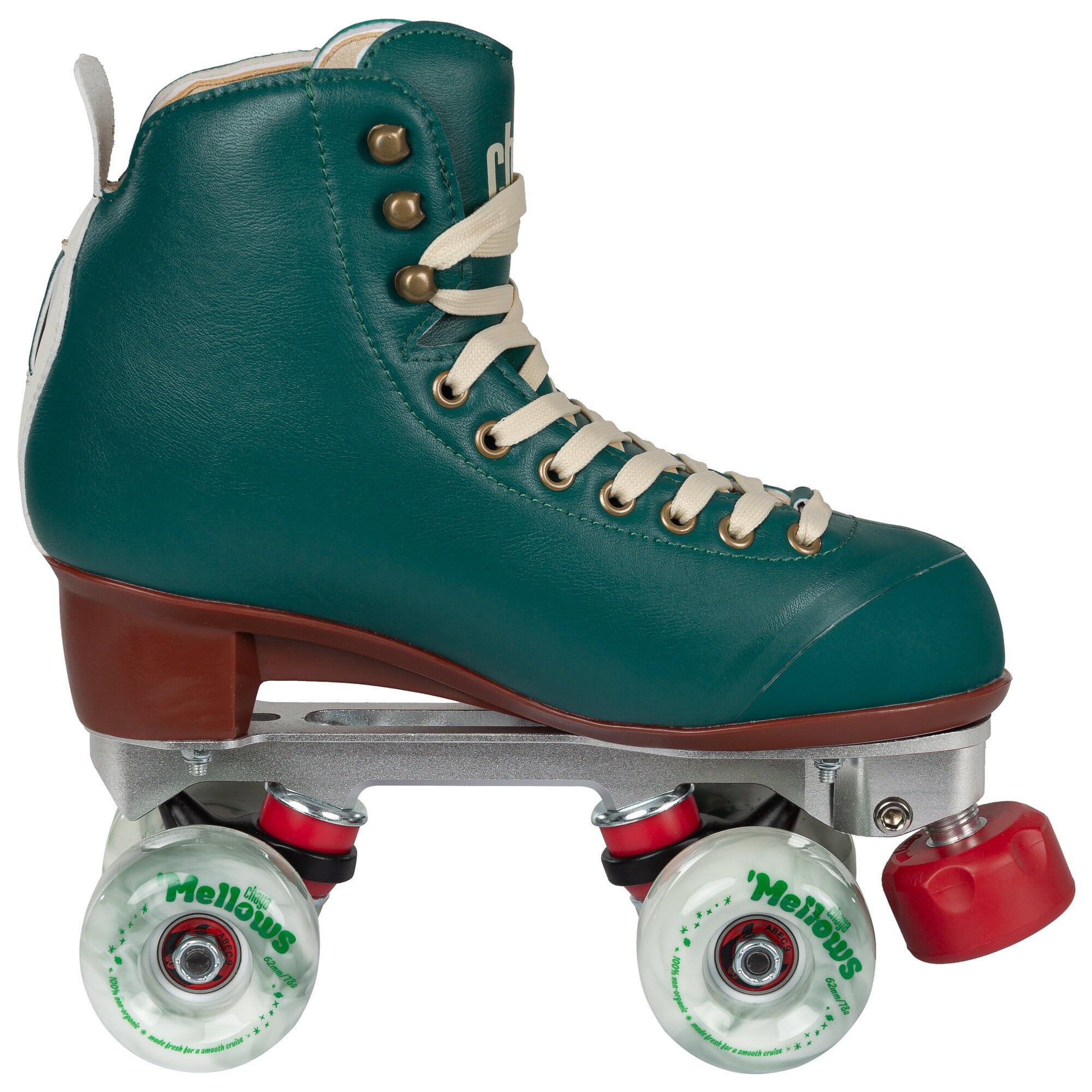 Chaya Rollschuhe Melrose Premium Juniper Green - Roller Skates für Damen und Herren im Retro-Look für Roller-Disco - Roll-Schuhe in Grün