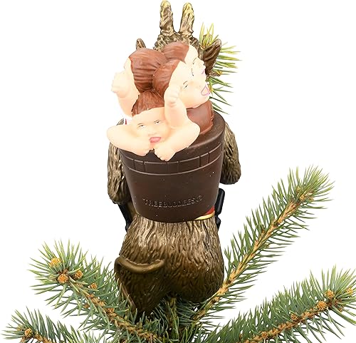 Miniatura 4 de Tree Buddees Creepy Krampus - Decoración para árbol de Navidad o Halloween, grande, 10 pulgadas