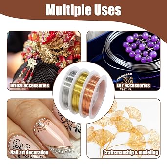 3PCS 0.5mm Copper Wire for Jewelry Making DIY Craft Supplies