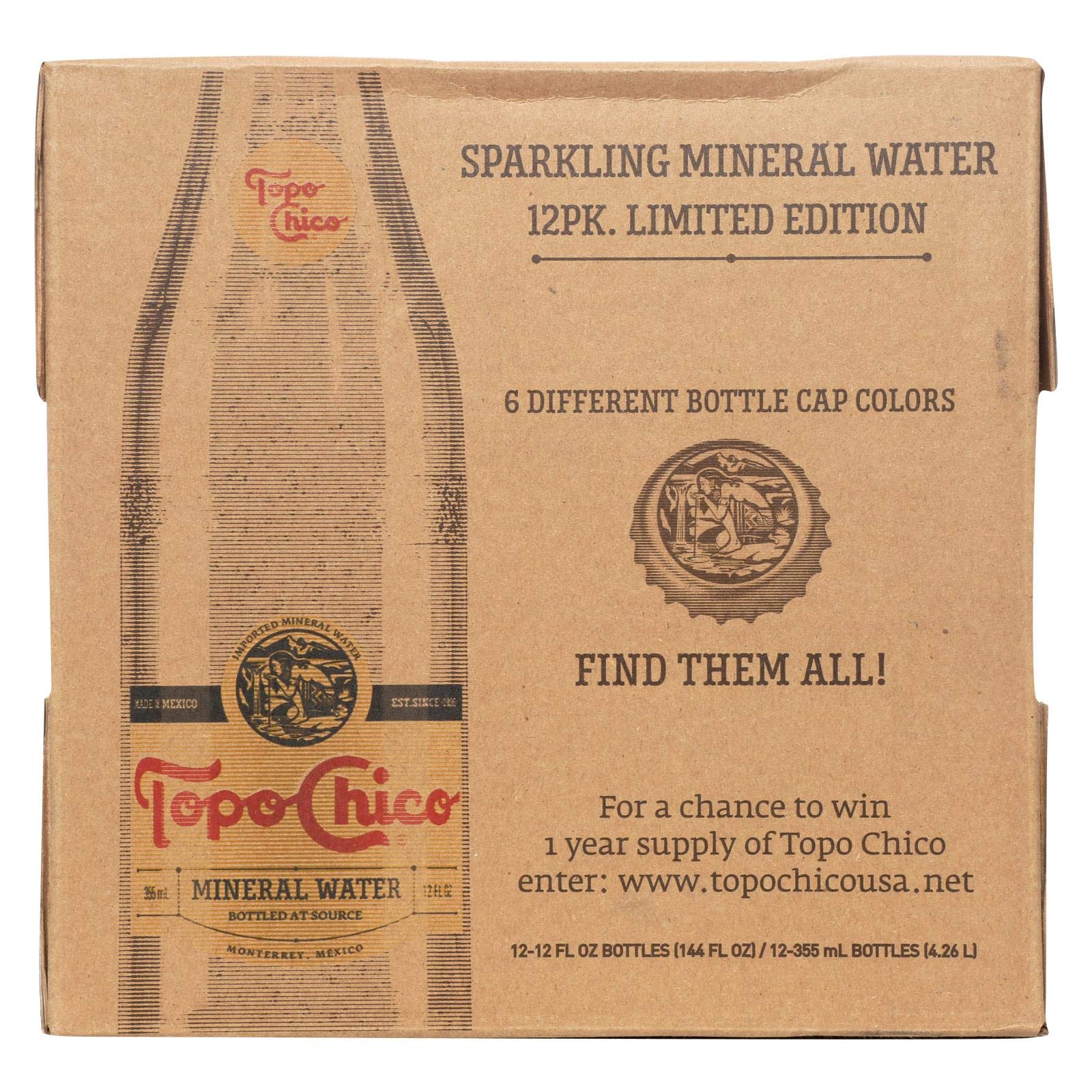 Topo Chico Mineral Water (Glass), 12-Ounce (Pack of 12)