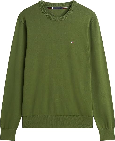 Tommy Hilfiger Uomo Pullover Essential Cotton con Scollo Rotondo - 5