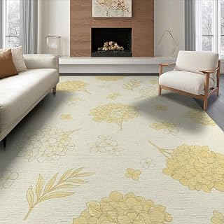 Large Practical Rug Rustic Modern Best Pale Yellow Area Rugs for Bright, Cozy Rooms – Home Shortlist