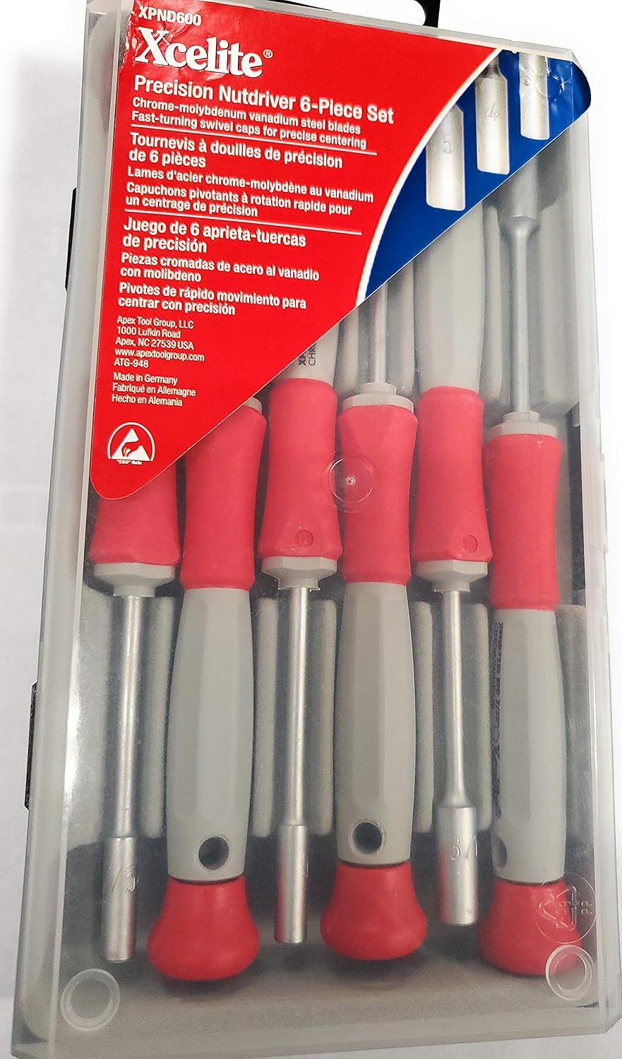 XCELITE XPND600 NUT DRIVER SET, PRECISION, 6PCS Tools