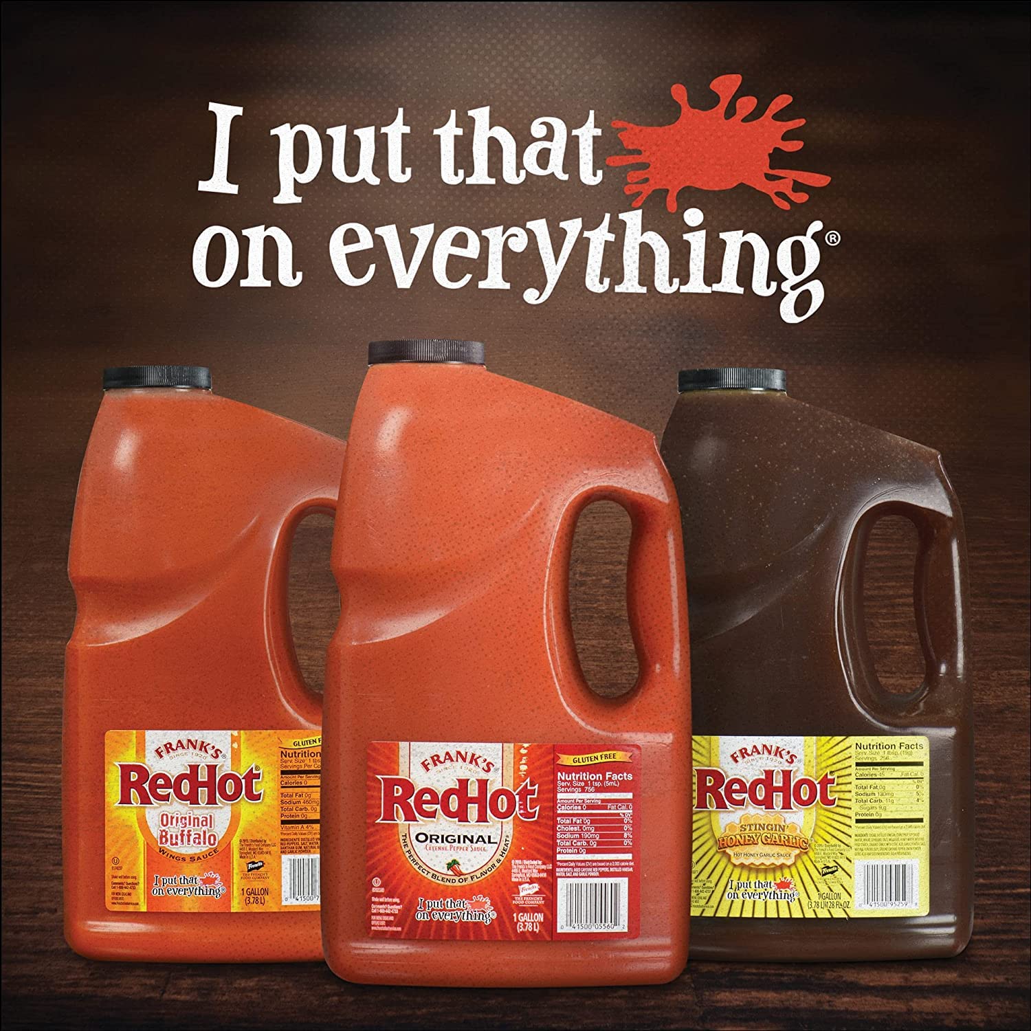 Cayennepfeffer Sauce Original - Franks Red Hot Soße - 3,78L Kanister - Vorrat scharfe Soße Pfeffersoße Chili Chilisoße
