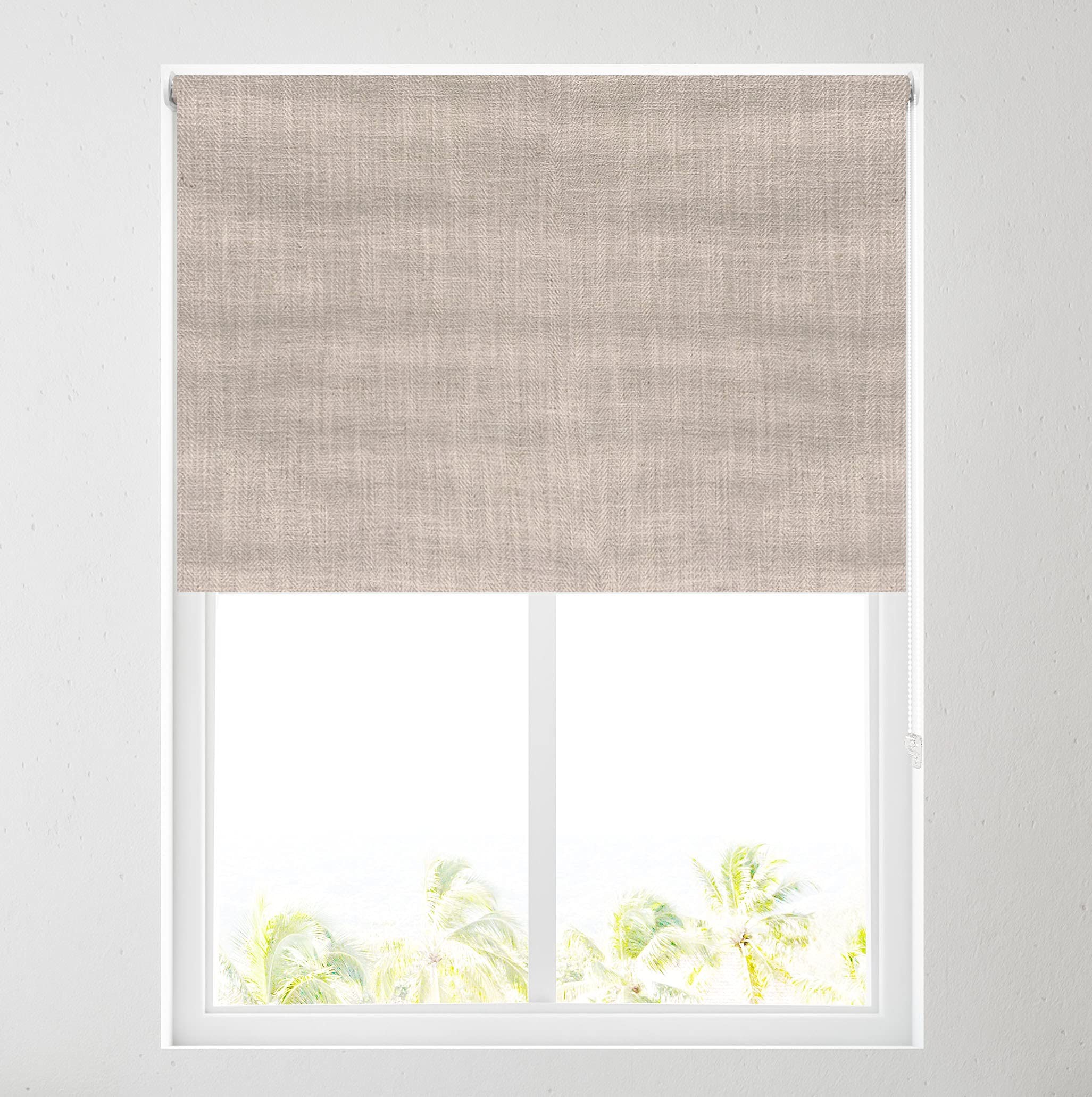 Barnes Blinds And Interiors Natural *Sale* Bermuda Daylight Roller Blind - Free Cut To Size (2Ft (61Cm))