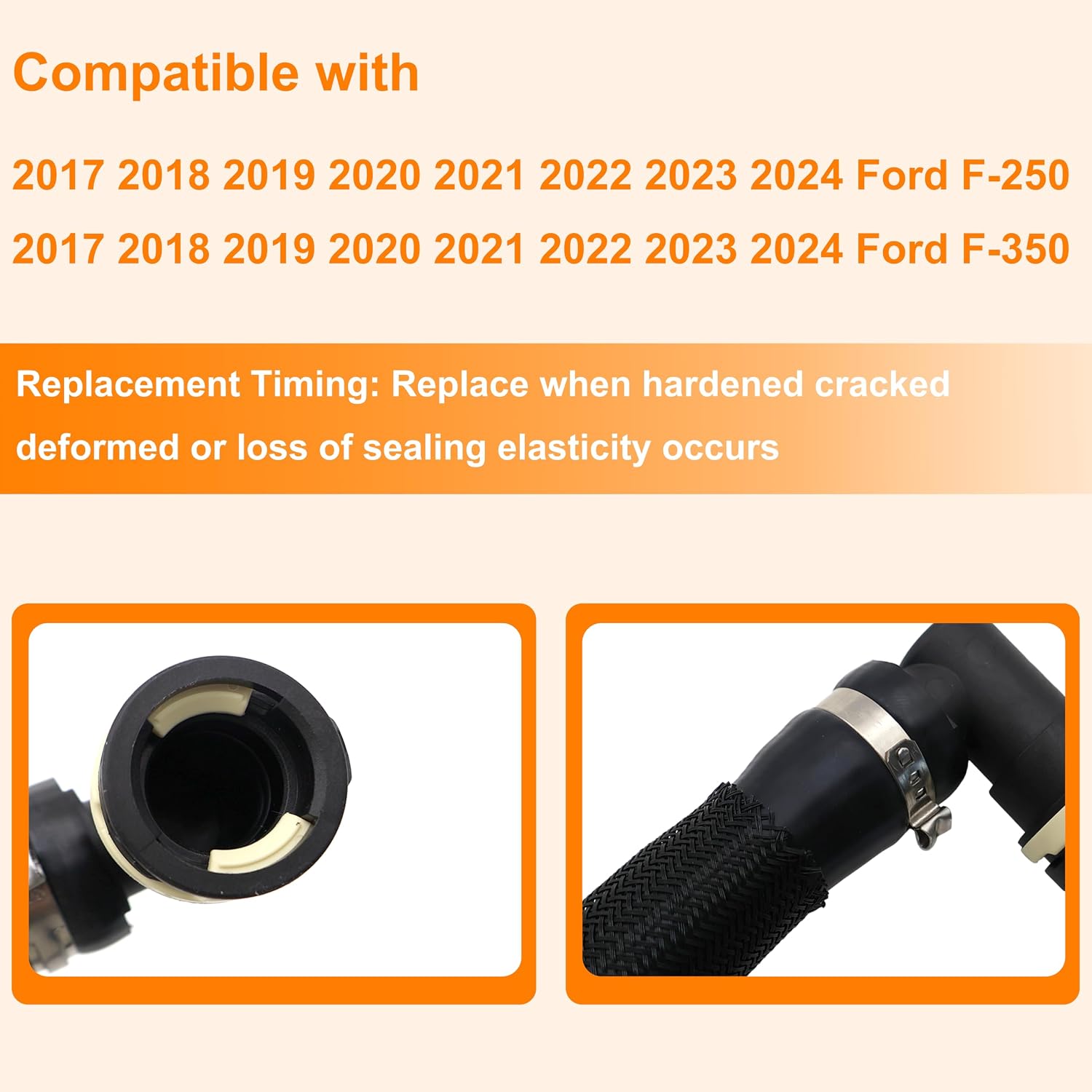 HC3Z-18472-J Hose Heater Compatible with Ford F-250 for Ford F-350 2017 2018 2019 2020 2021 2022 2023 2024 Replace HC3Z-18472-E HC3Z-18472-G