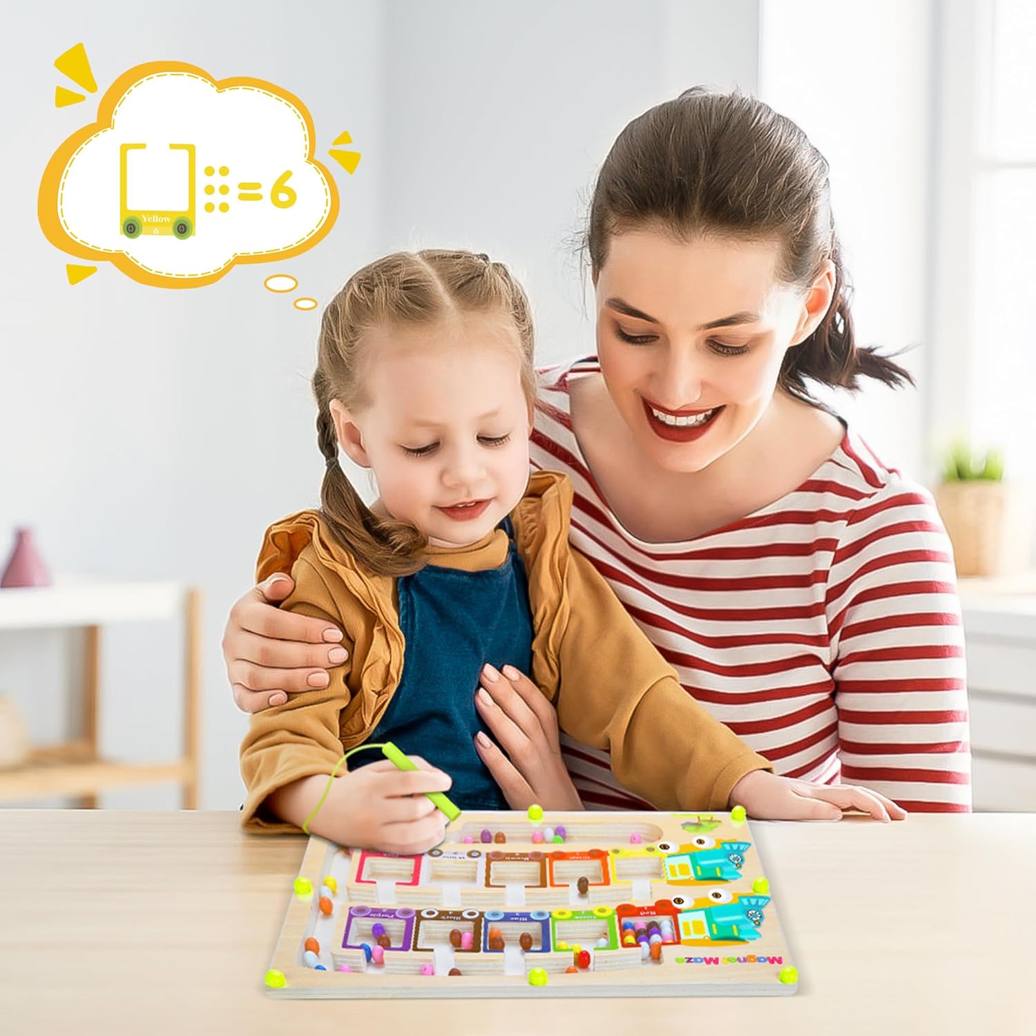 Magnetic Color & Number Maze Montessori Puzzle