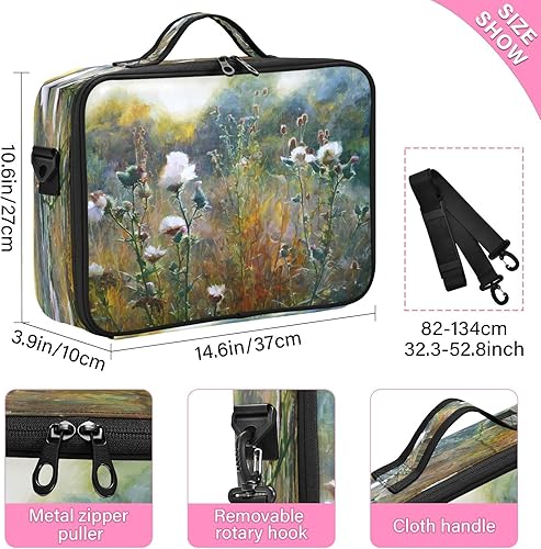Miniatura 3 de Green Grass portable travel makeup cosmetic travel bag for women toiletry bag women makeup bag medium cosmetiquera de viaje para hombre men mens