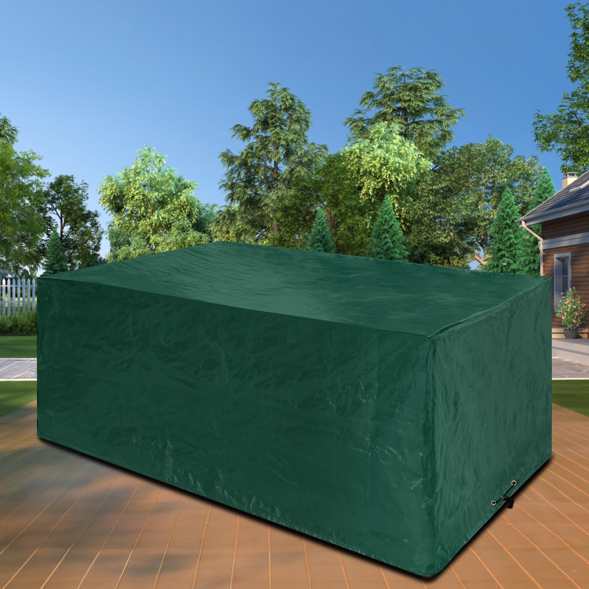 Funshot Patio Furniture Covers Waterproof, 250x200x90 cm, Square Garden Table Cover - Image 3