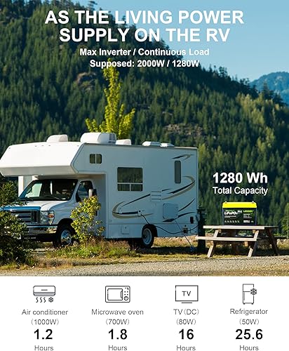 Miniatura 4 de LOSSIGY Batería de litio LiFePO4 de 12 V 300 Ah, ciclo profundo de 3840 Wh con BMS de 200 A, perfecta para sistema solar, RV, remolque, marina, dura