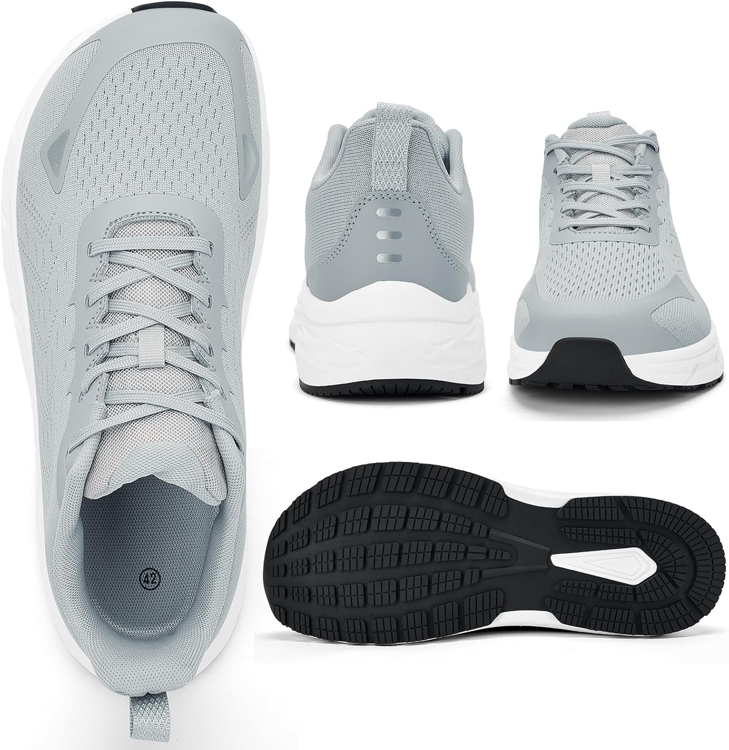 Akk Wide Toe Box Shoes for Men - Walking Shoes Extra Wide Width Comfortable Athletic Running Tennis Jogging Workout Gym Sneakers for Swelling Bunion Plantar Fasciitis - Image 6