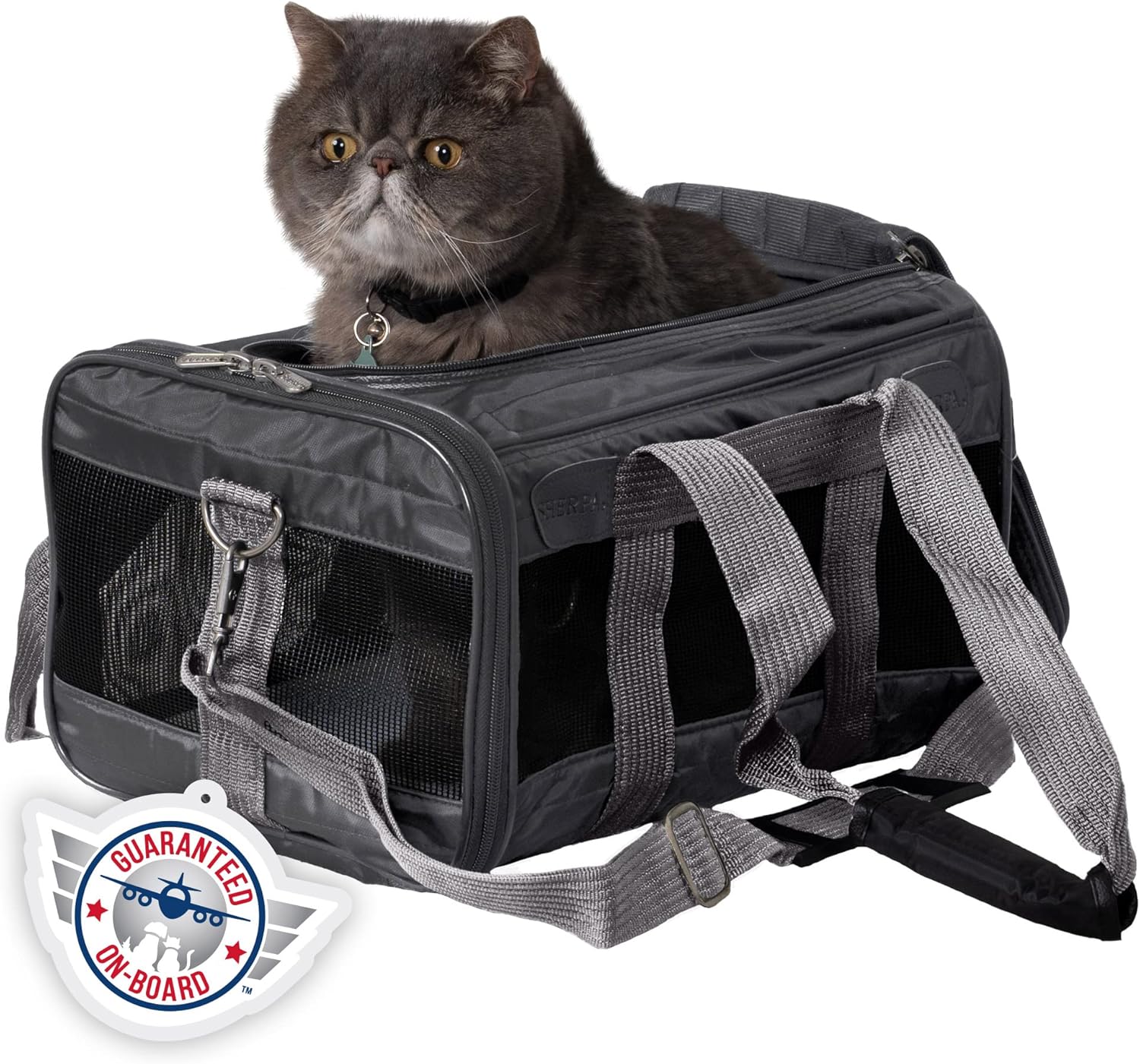 Sherpa Original Deluxe Travel Pet Carrier, Airline Approved & Guaranteed On Board Charcoal