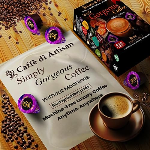 Miniatura 6 de Caffè di Artisan Cápsulas de café líquido de una sola porción que cambian el juego  Brezè  Tostado oscuro  Intensidad  Fuerte, sin máquina. Todo