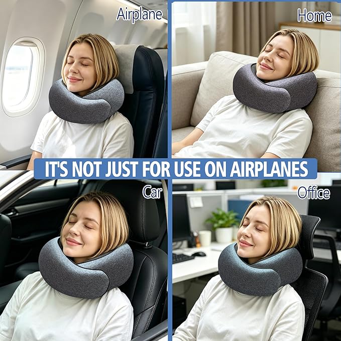 Almohada de Viaje Espuma Viscoelástica Ajustable miniatura 5