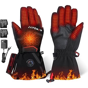 EAY Heated Gloves for Men & Women - Rechargeable 7.4V 3000mAh Battery, Touch Screen Waterproof, Winter Warm Electric Gloves for Ski, Snowboarding, Hunting, Hiking, Camping
