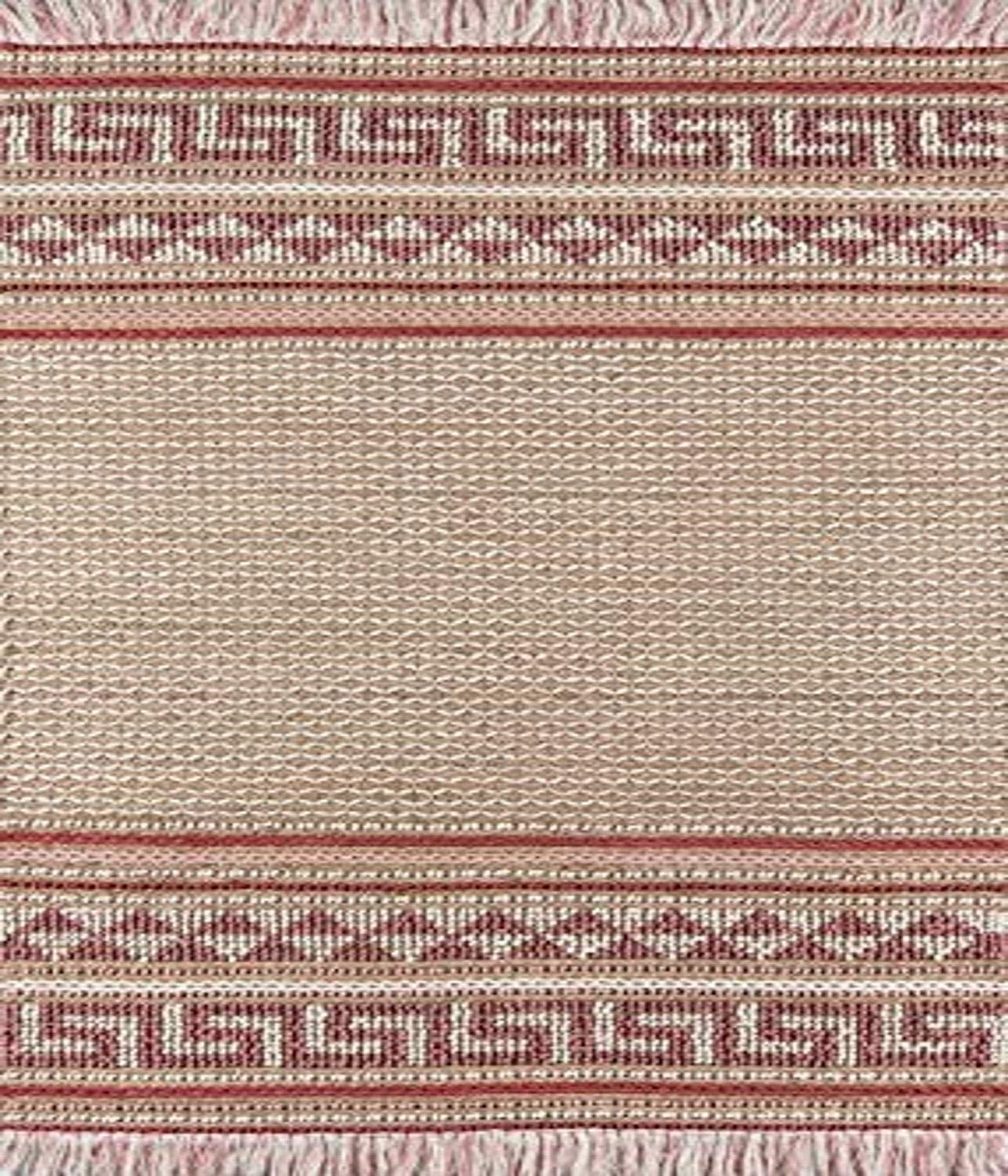 Momeni Alfombra, Lana Yute algodón, Rosa, 3'9" X 5'9"