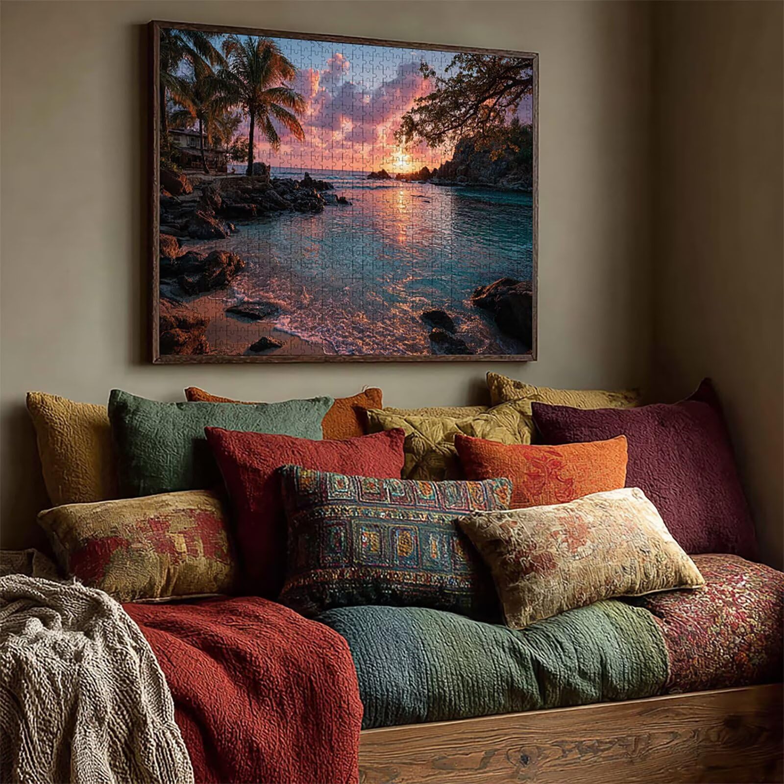 Tramonto Puzzle 6000 Pezzi Adulti, Puzzle Legno con Scatola 179x105cm, DIY Giochi Divertenti per Familiar, Idea Regalo Uomo e Donna, Squisita confezione Regalo, Estate Decorazioni, (Vista Mare) W-4021