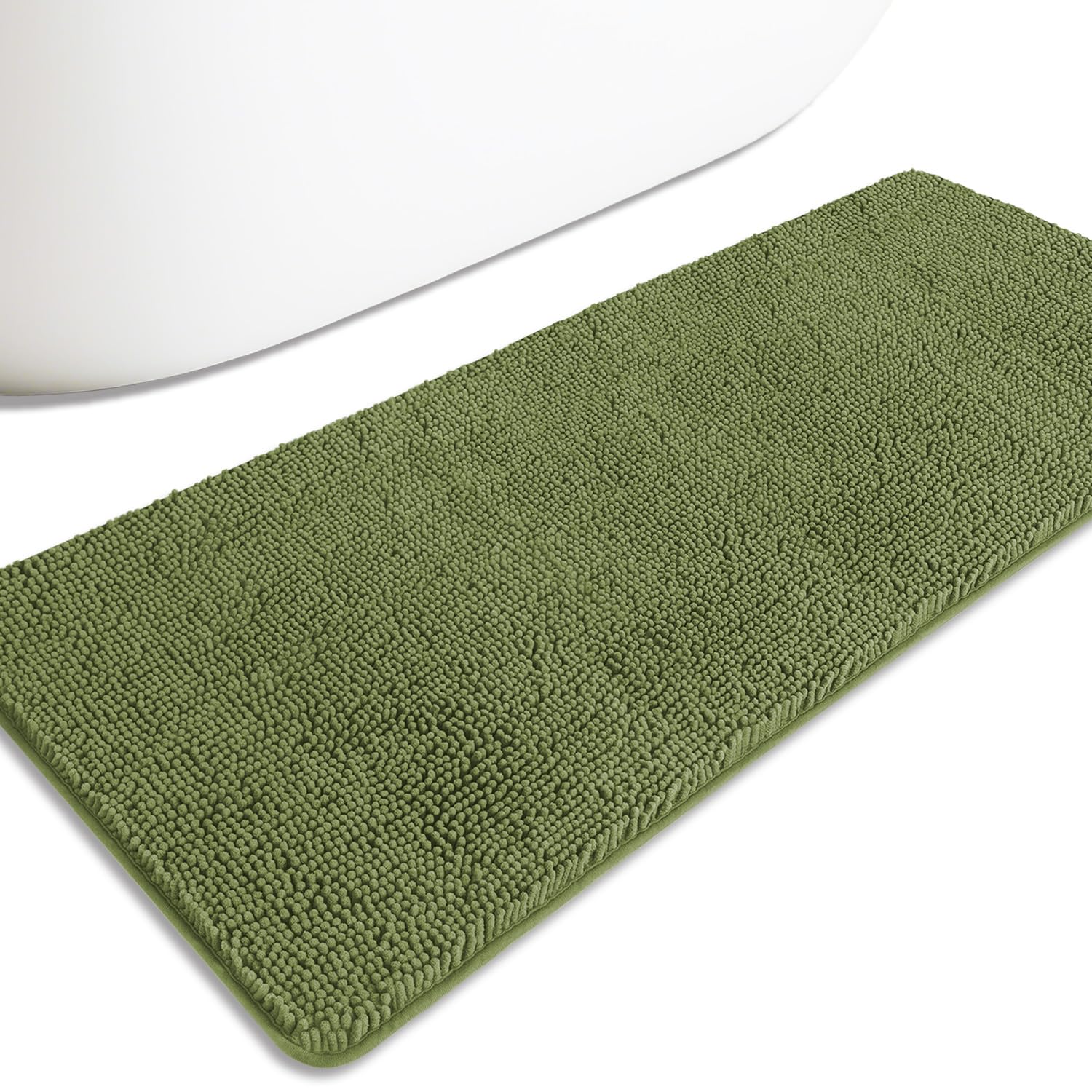 PureSwan Bathroom Runner Rug 24 x 60 Inch – Extra Large Long Bath Mat | Absorbent and Washable Thick Chenille Bath Rug Non-Slip Runner Rug for Bathroom, Shower, Sink(Sage) — image 1