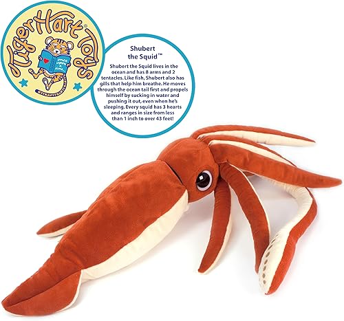 Miniatura 4 de Shubert The Squid - Calamar de peluche grande de 35 pulgadas