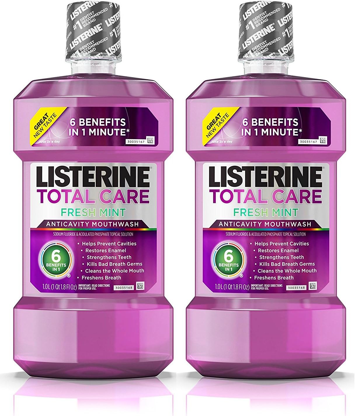 Listerine Total Care Anticavity Mouthwash, 6 Benefit Fluoride Mouthwash
