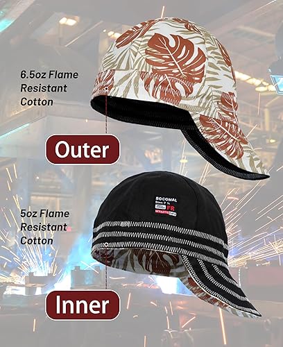 Miniatura 8 de BOCOMAL Tapón de soldadura CAT2 resistente al fuego de peso medio impreso 6 tapas de soldador de panal, paquete de 2