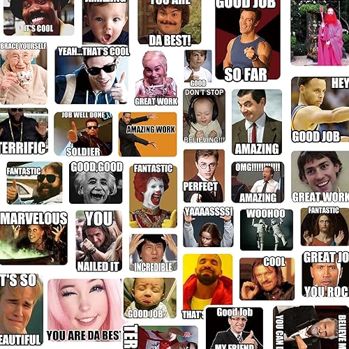 Miniatura 8 de Pegatinas de memepegatinas de recompensa de memes para profesores 200pcs ninguna repetición