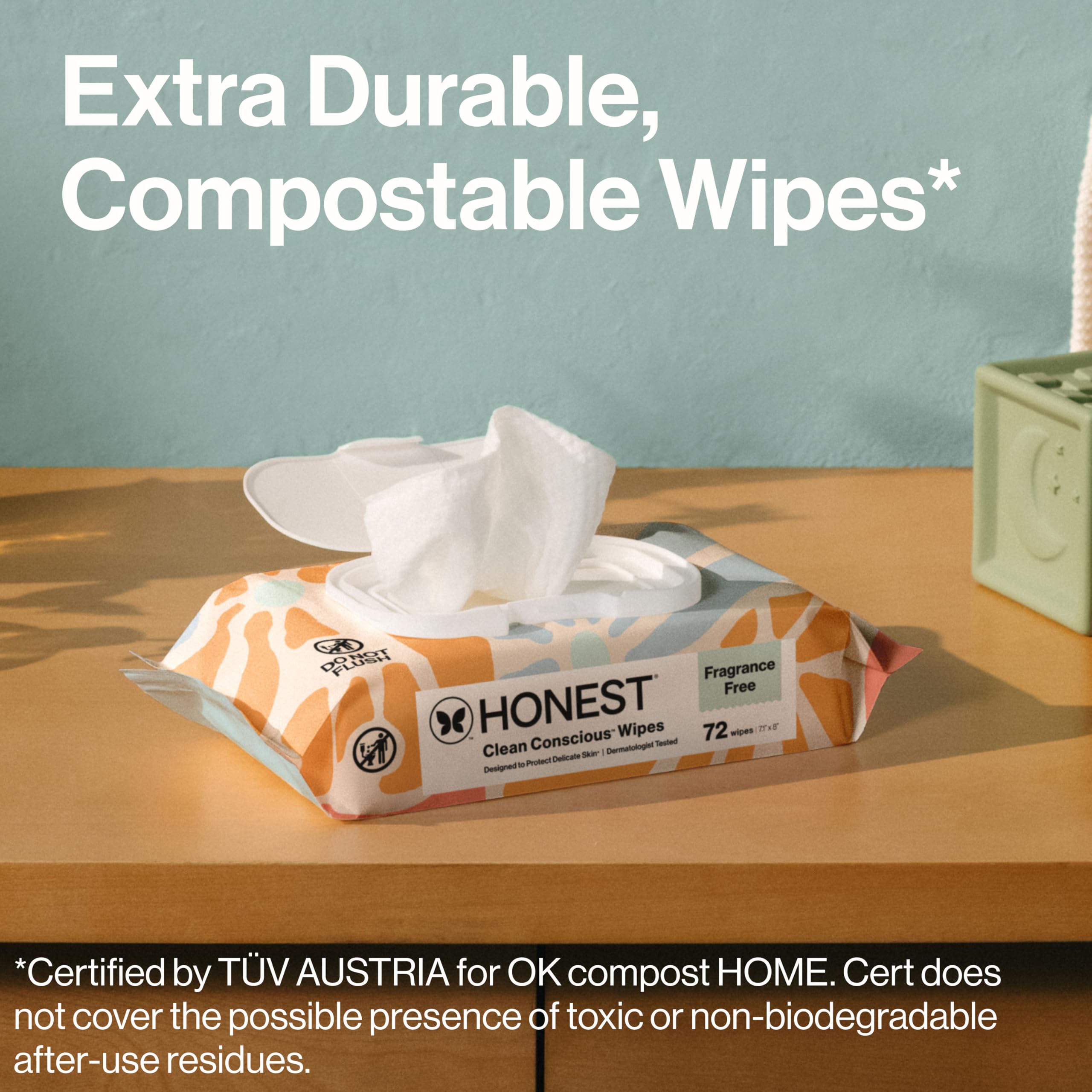 The Honest Company Hypoallergenic Multi-Use Baby Wipes for Sensitive Skin, Sunburst, 864 Count - 4