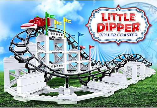 Miniatura 6 de Little Dipper - 324 piezas, juego de ladrillos de construcción, modelo de montaña rusa accionada por gravedad, promueve el aprendizaje STEM
